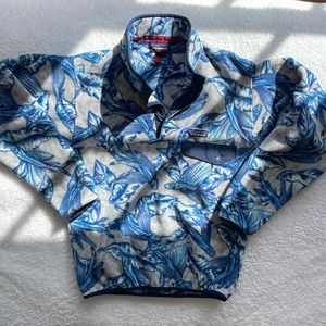 RARE VINTAGE PATAGONIA Synchilla Flying Fish Pullover Size S
